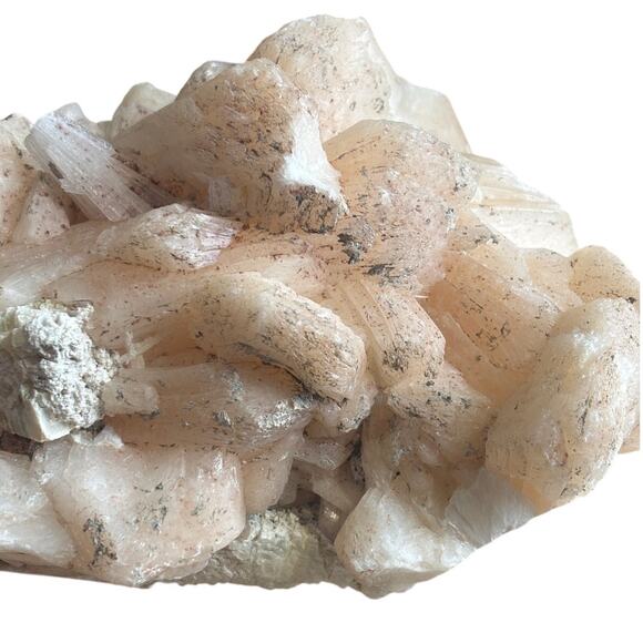 Large Natural Pink Stilbite Crystal Mineral Specimen Cluster Brazilian Zeolite - Picture 3 of 4